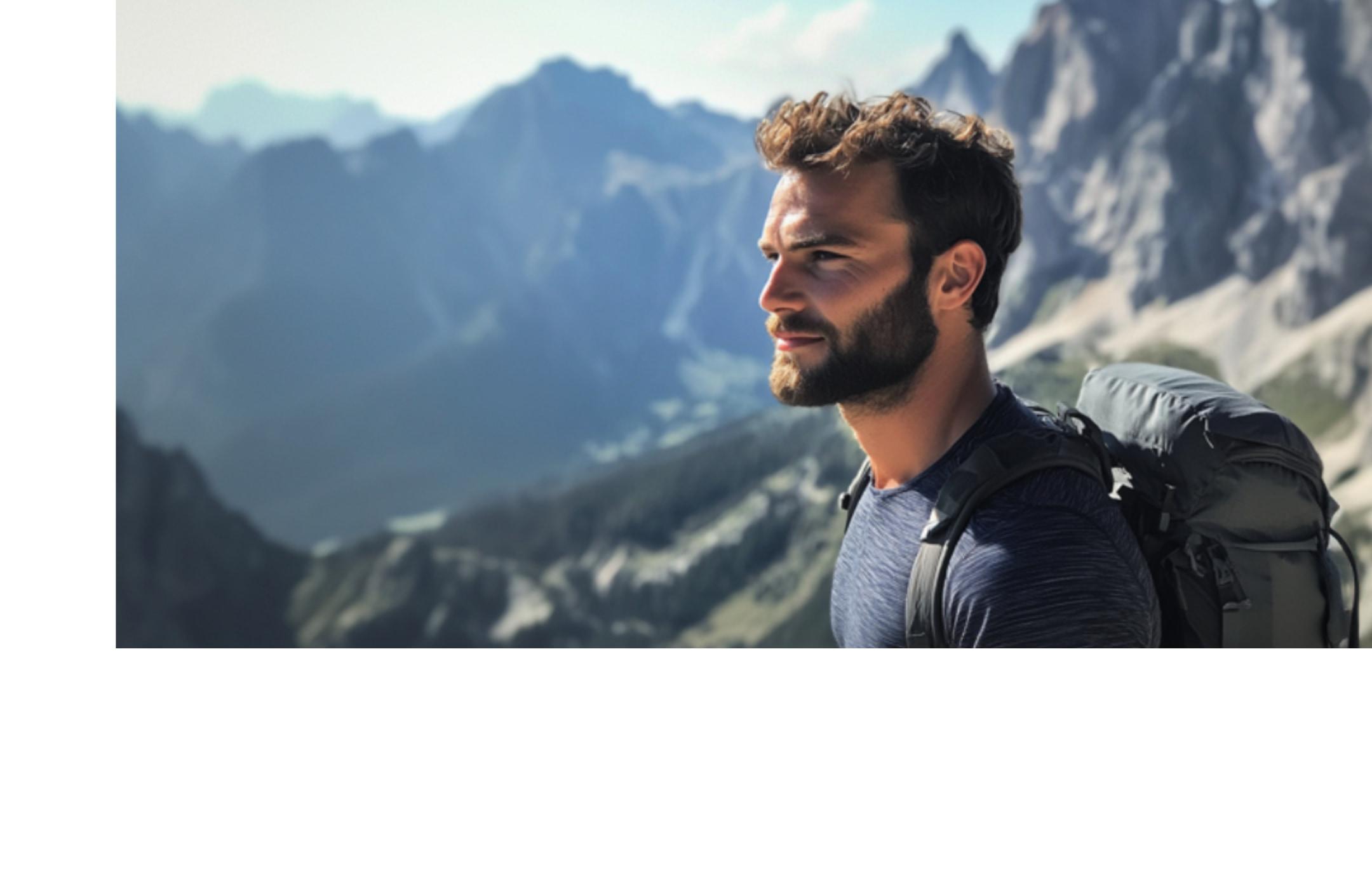 Ein Wanderer schaut ins Tal