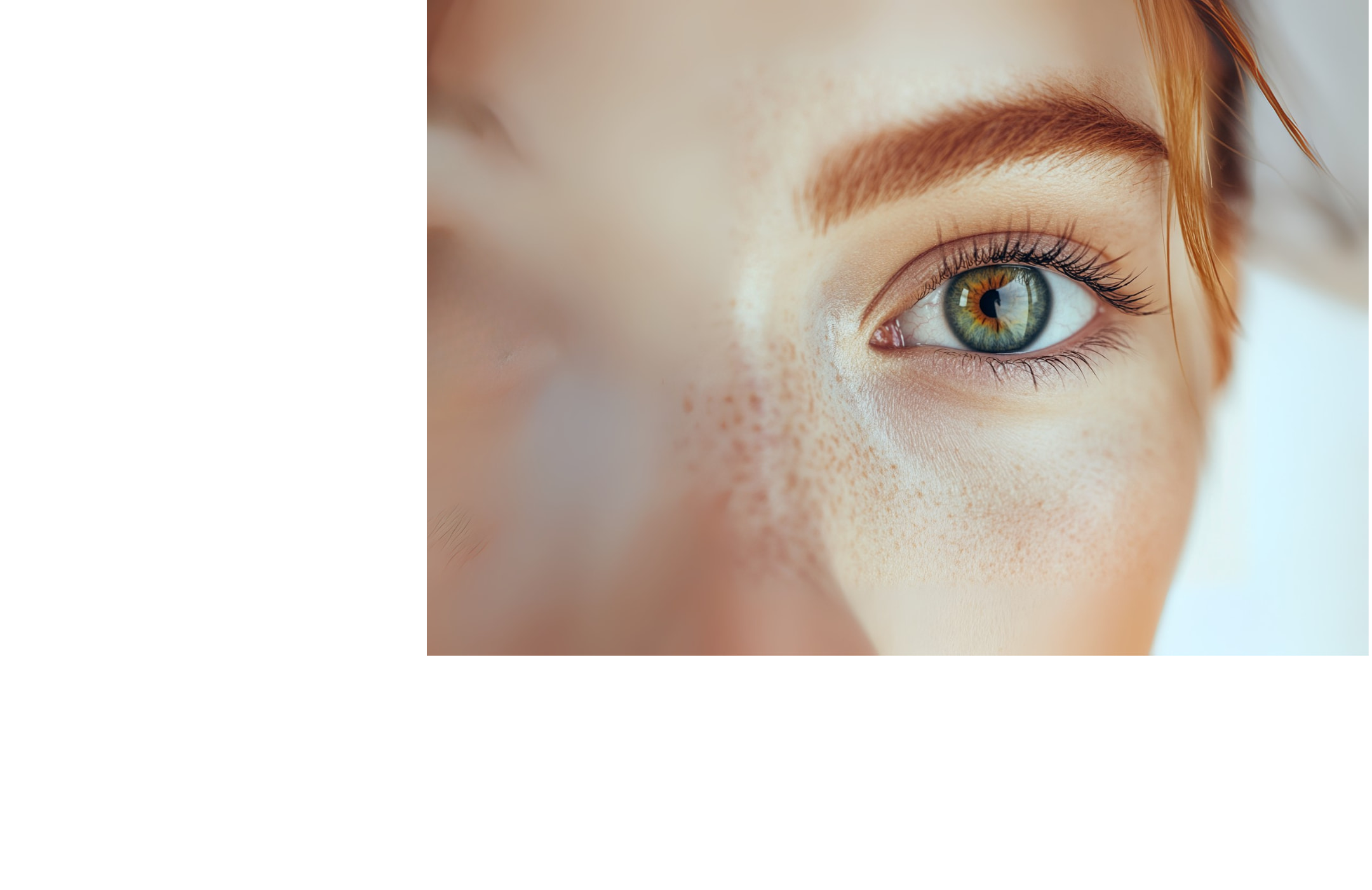 Frau in Nahaufnahme mit eingesetzter Kunstlinse