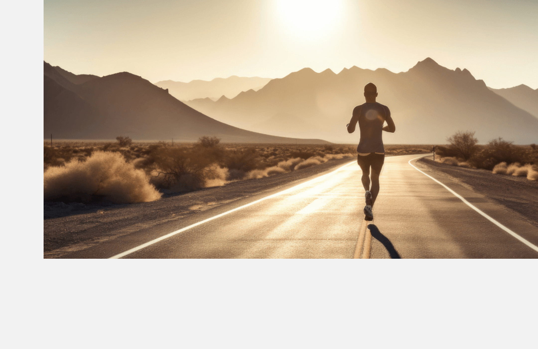 Ein Jogger auf einer Straße